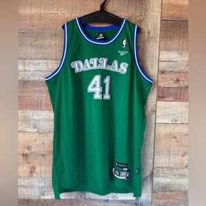 Reebok Dallas Mavericks #41 Dirk Nowitzki Jersey 2XL – New Without Tags 🔥